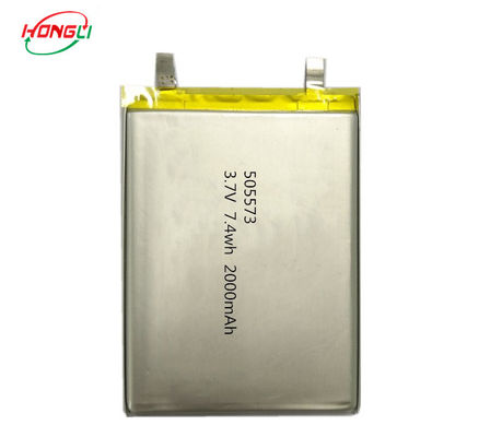 Chiny Akumulator litowo-polimerowy 3.7v 2000 mAh 505573 Certyfikaty ROHS Zatwierdzone fabryka